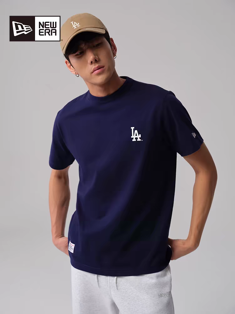 New Era纽亦华2024夏季新款MLB印花系列短袖T恤情侣NY印花百搭潮